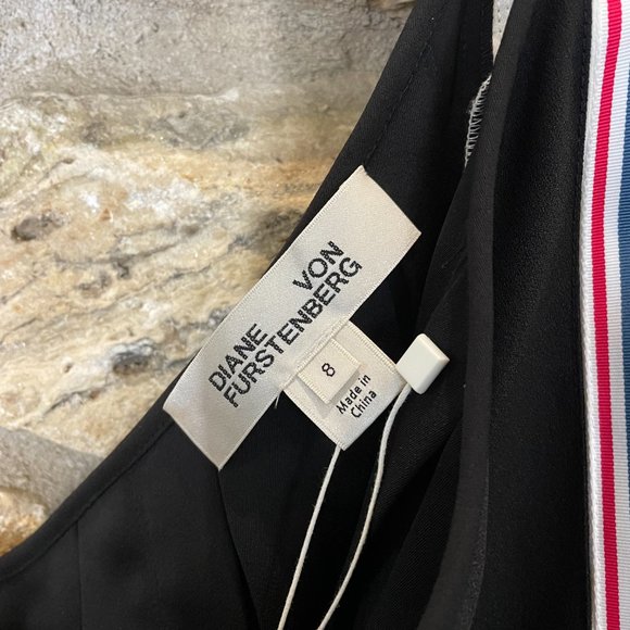 Diane Von Furstenberg Designer Women's Unique One Shoulder Ribbon Dress - Picture 4 of 5